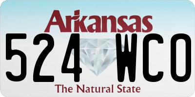 AR license plate 524WCO