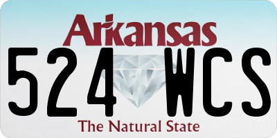 AR license plate 524WCS