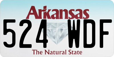 AR license plate 524WDF