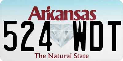 AR license plate 524WDT