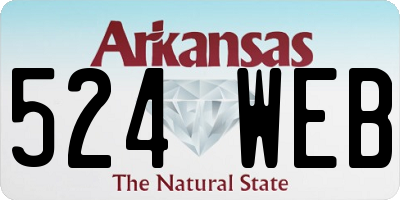 AR license plate 524WEB