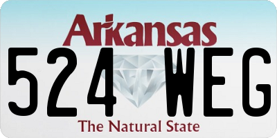 AR license plate 524WEG