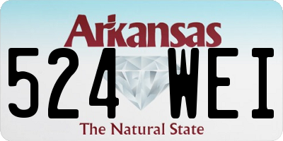 AR license plate 524WEI