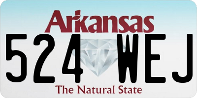 AR license plate 524WEJ