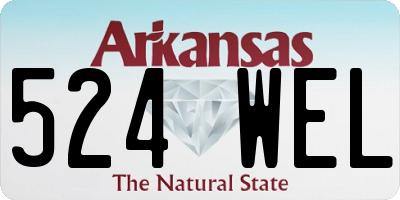 AR license plate 524WEL