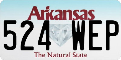 AR license plate 524WEP