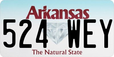 AR license plate 524WEY