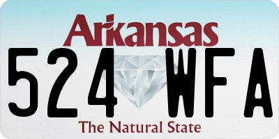 AR license plate 524WFA