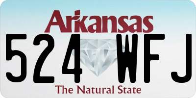 AR license plate 524WFJ