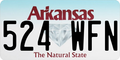 AR license plate 524WFN