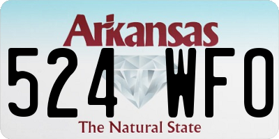 AR license plate 524WFO