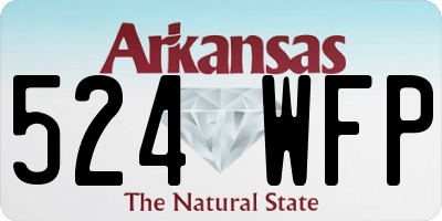 AR license plate 524WFP