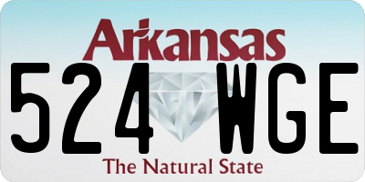 AR license plate 524WGE