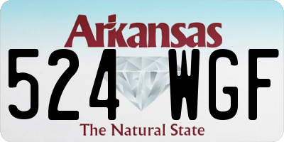 AR license plate 524WGF