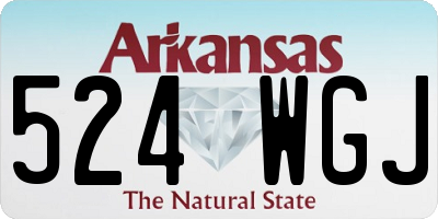 AR license plate 524WGJ