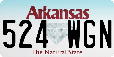 AR license plate 524WGN