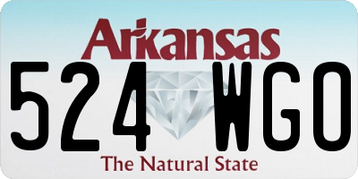 AR license plate 524WGO