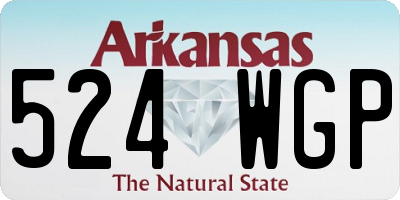 AR license plate 524WGP