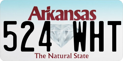 AR license plate 524WHT