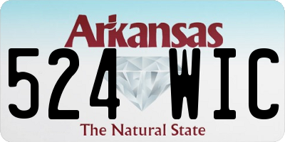 AR license plate 524WIC
