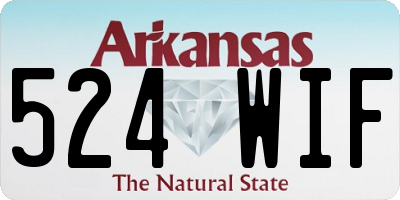 AR license plate 524WIF