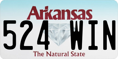 AR license plate 524WIN