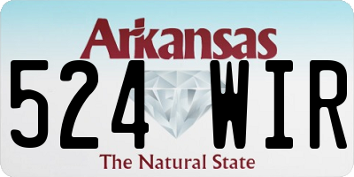 AR license plate 524WIR