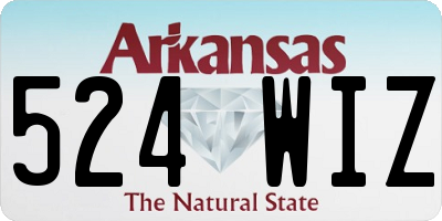 AR license plate 524WIZ
