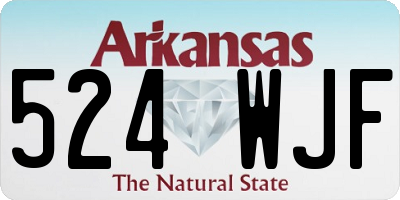 AR license plate 524WJF