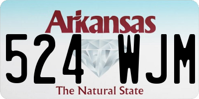 AR license plate 524WJM