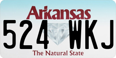 AR license plate 524WKJ