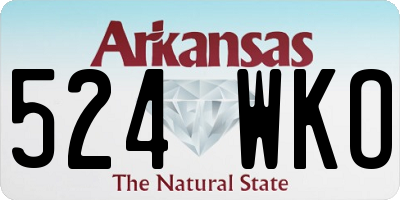 AR license plate 524WKO