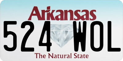 AR license plate 524WOL