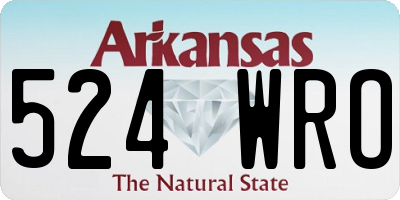 AR license plate 524WRO