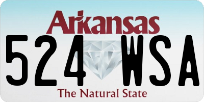 AR license plate 524WSA