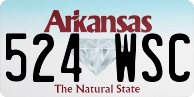 AR license plate 524WSC
