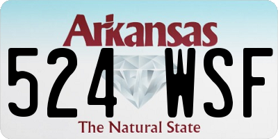 AR license plate 524WSF