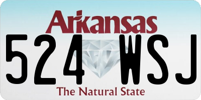 AR license plate 524WSJ