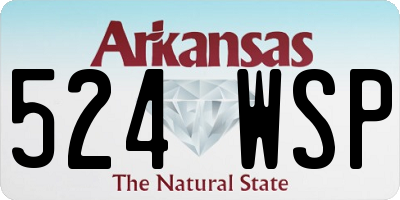 AR license plate 524WSP