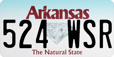 AR license plate 524WSR