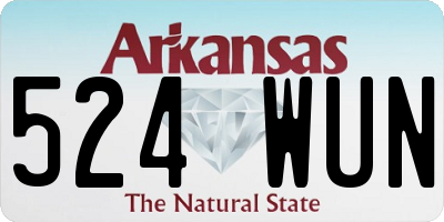 AR license plate 524WUN