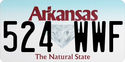 AR license plate 524WWF