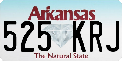 AR license plate 525KRJ