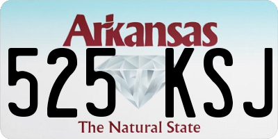 AR license plate 525KSJ