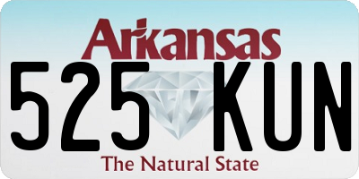 AR license plate 525KUN