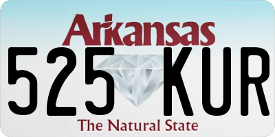 AR license plate 525KUR