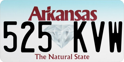 AR license plate 525KVW