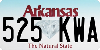 AR license plate 525KWA
