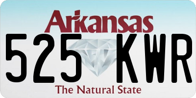 AR license plate 525KWR