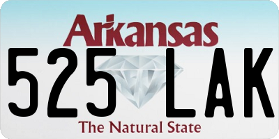 AR license plate 525LAK